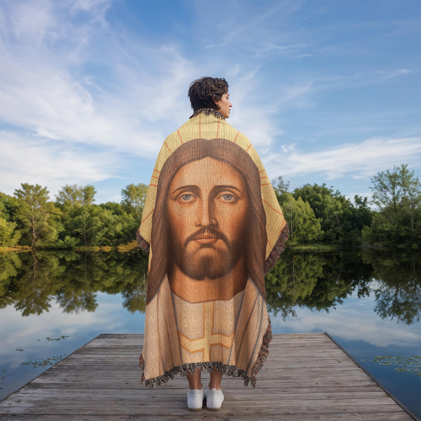 "The Glory Of Christ" - Heirloom Woven Blanket