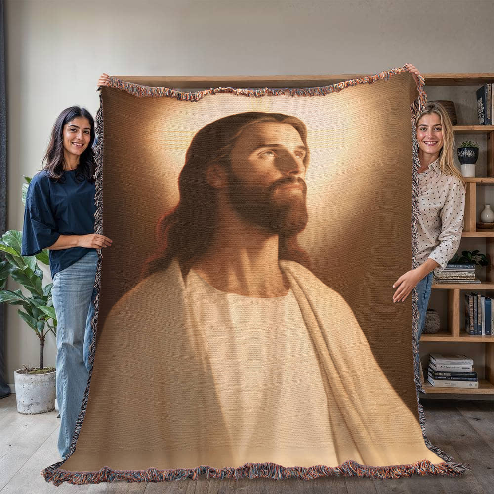 "Our Blessed Savior Jesus Christ" - Heirloom Woven Blanket