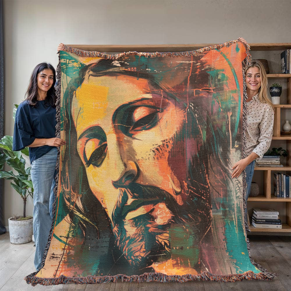"Gentle Savior" - Heirloom Woven Blanket