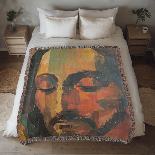 Silent Christ | Christian Woven Throw Blanket