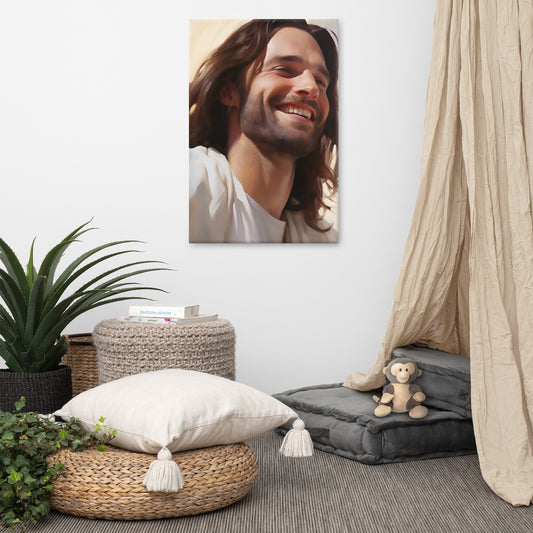 His Blessed Smile Canvas Print - 24x36"