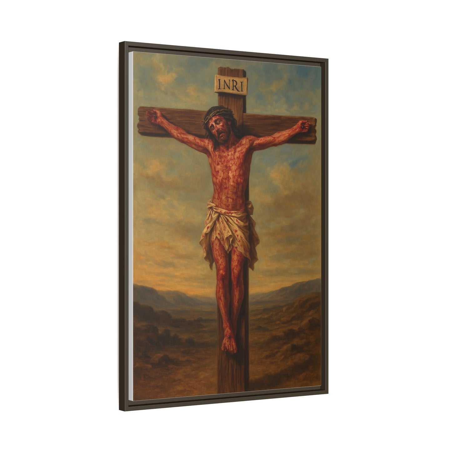 Crucifixion Of Christ | 24x36" Framed Canvas Print