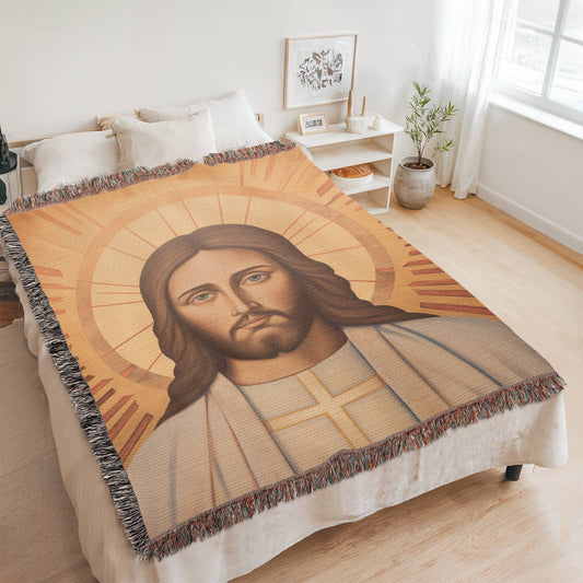 Glory Of Christ | Christian Woven Throw Blanket - ChristVisions