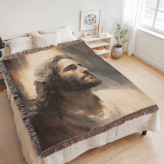 Jesus Christ The Redeemer | Christian Woven Throw Blanket - ChristVisions