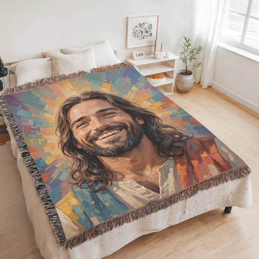 Rejoice In The Lord Jesus | Woven Throw Blanket