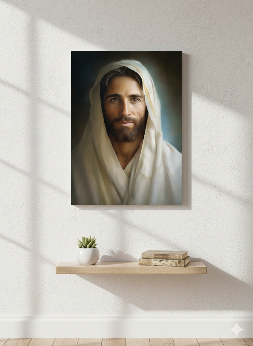 Portrait Of The Messiah Jesus | Comforting | Christian Canvas Wall Art