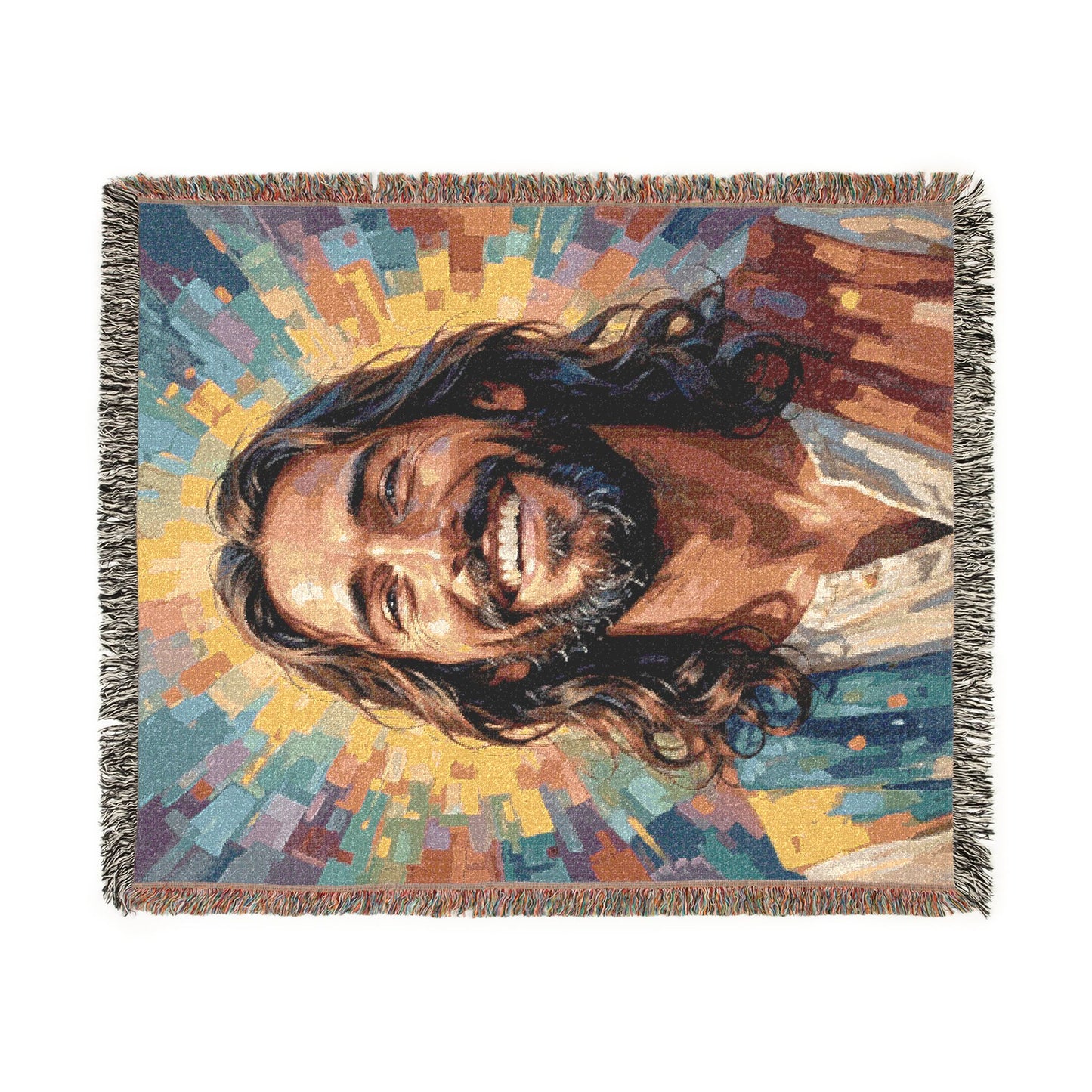 Rejoice In The Lord Jesus | Woven Throw Blanket