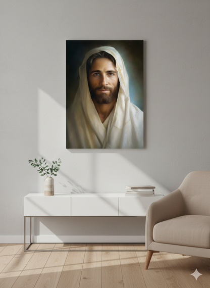 Portrait Of The Messiah Jesus | Comforting | Christian Canvas Wall Art