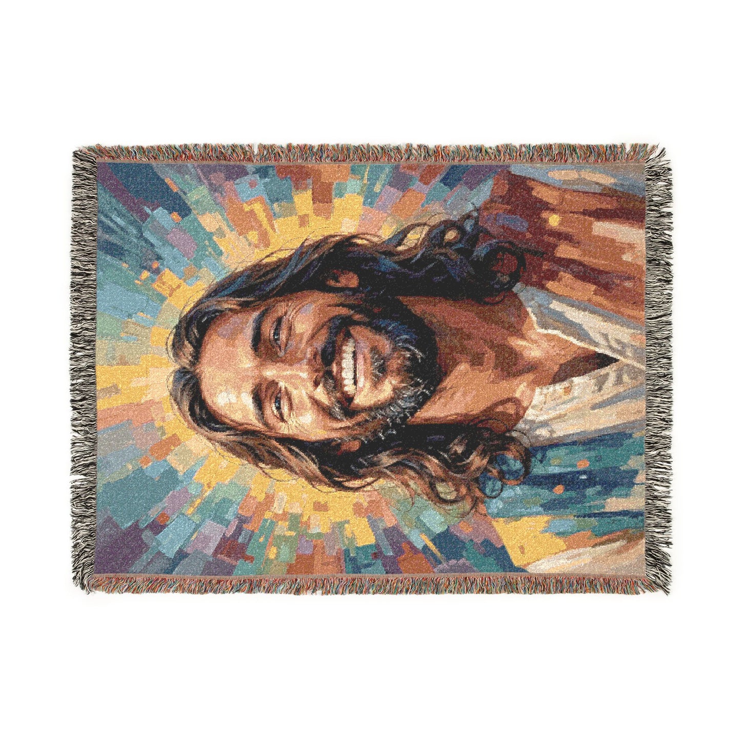 Rejoice In The Lord Jesus | Woven Throw Blanket