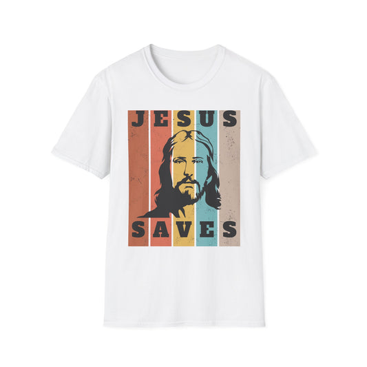 Jesus Saves 90s Style Christian T-Shirt