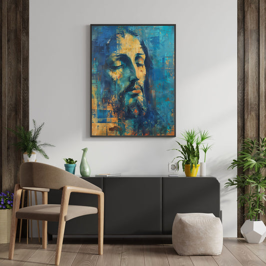 Christ In Blue | Midcentury Style | Fine Art Print