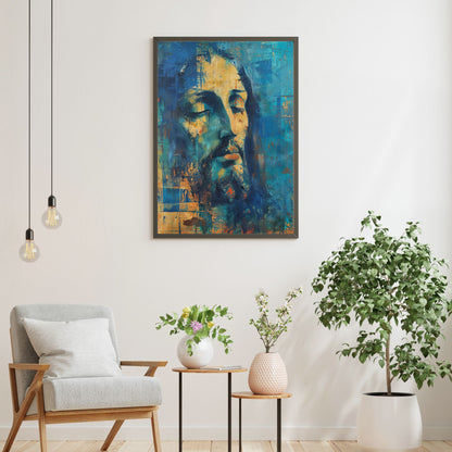 Christ In Blue | Midcentury Style | Fine Art Print