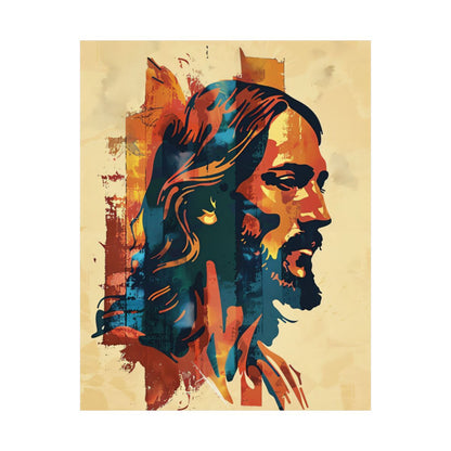 "Christ In Profile" - Christian Graphic Art Print
