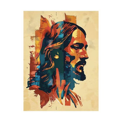 "Christ In Profile" - Christian Graphic Art Print