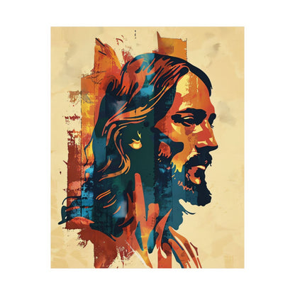 "Christ In Profile" - Christian Graphic Art Print