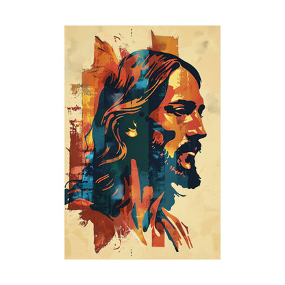 "Christ In Profile" - Christian Graphic Art Print