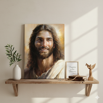 Christ's Loving Smile | Comforting | Christian Canvas Wall Art