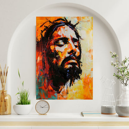 Christ's Passion In Orange | Midcentury Style | Fine Art Print
