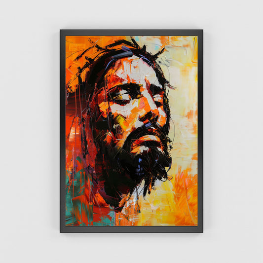 Christ's Passion In Orange | Midcentury Style | Fine Art Print