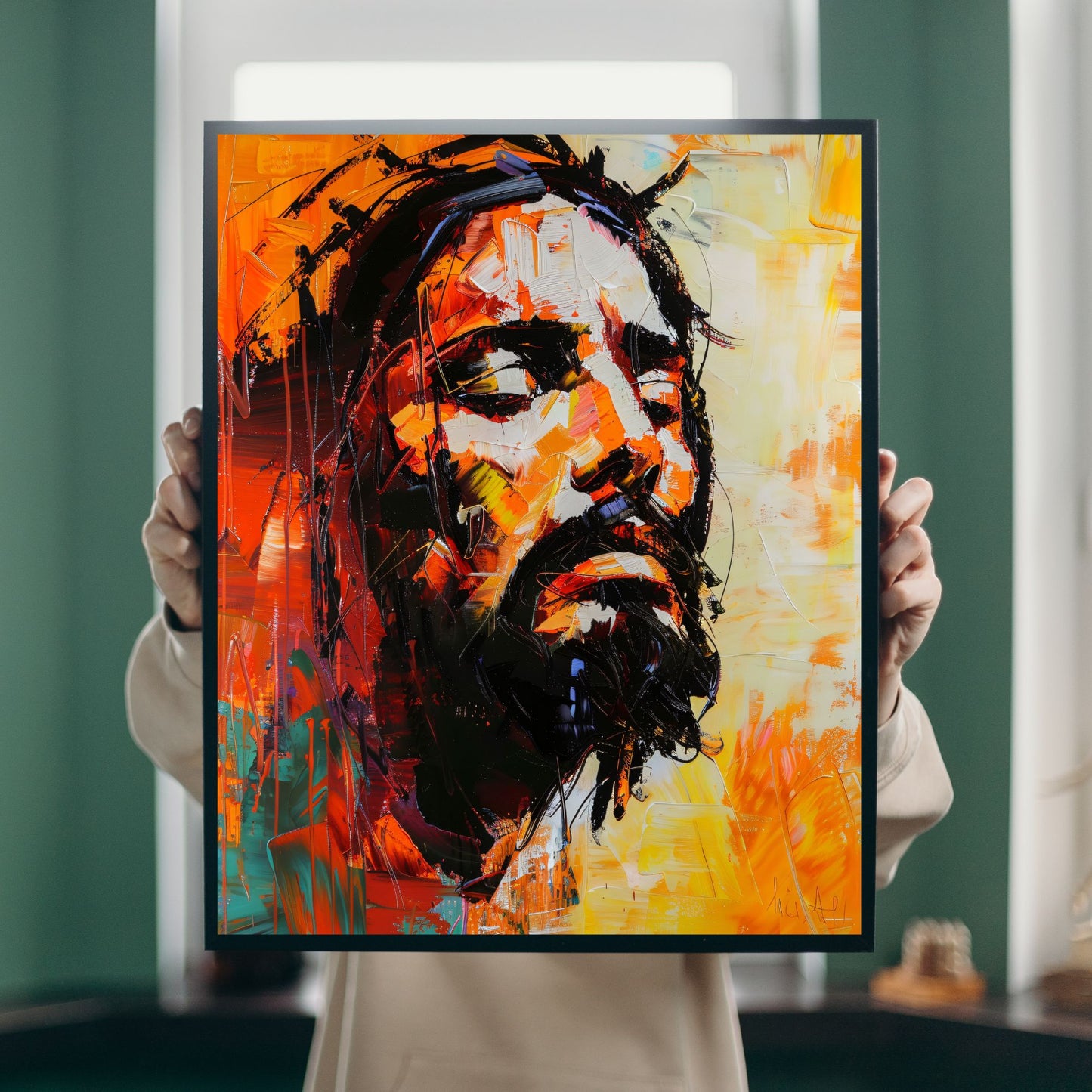 Christ's Passion In Orange | Midcentury Style | Fine Art Print