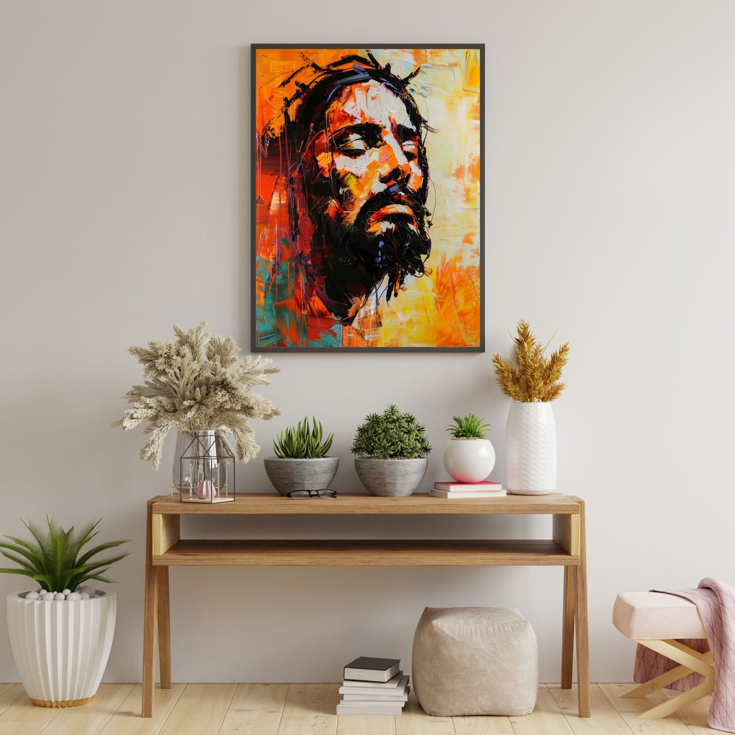 Christ's Passion In Orange | Midcentury Style | Fine Art Print