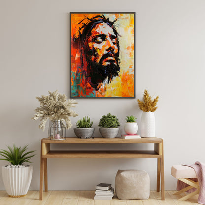 Christ's Passion In Orange | Midcentury Style | Fine Art Print
