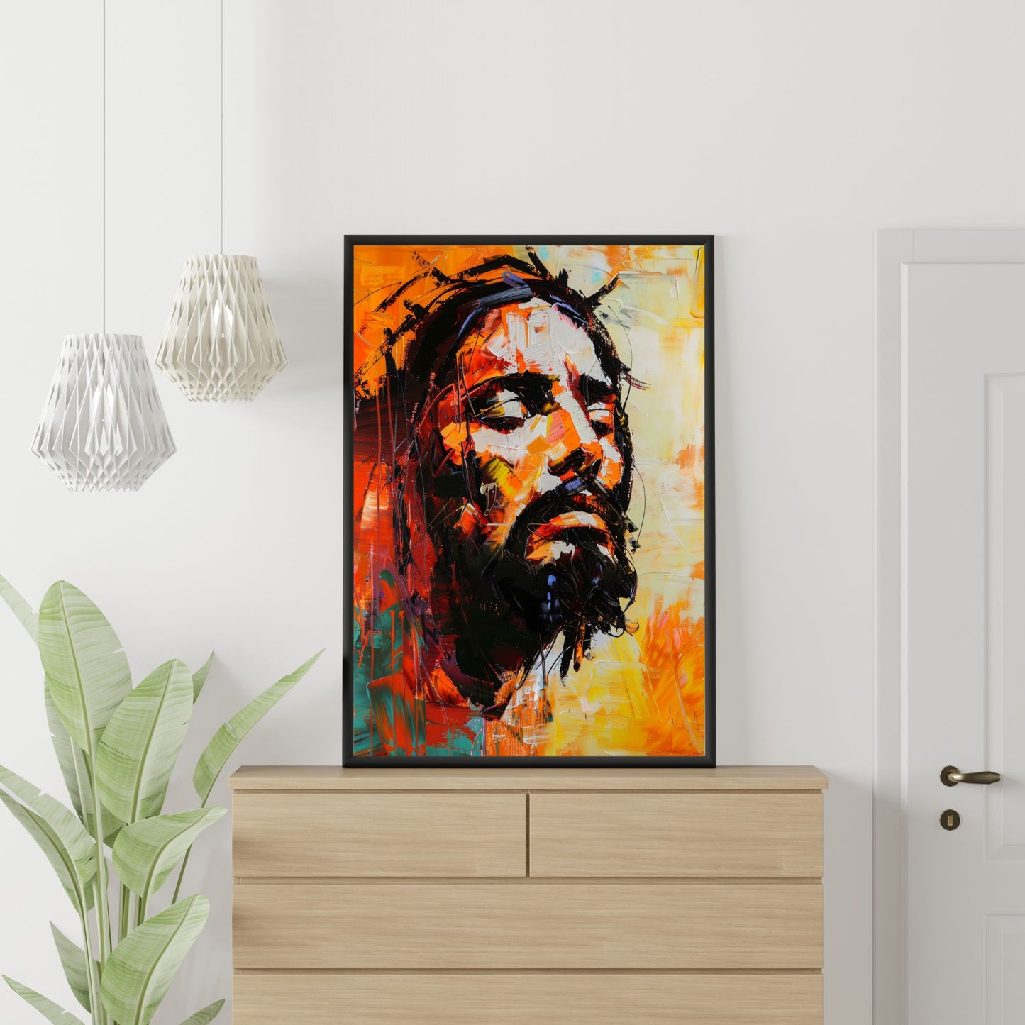 Christ's Passion In Orange | Midcentury Style | Fine Art Print