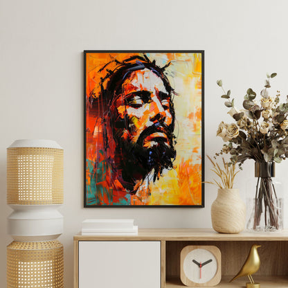 Christ's Passion In Orange | Midcentury Style | Fine Art Print