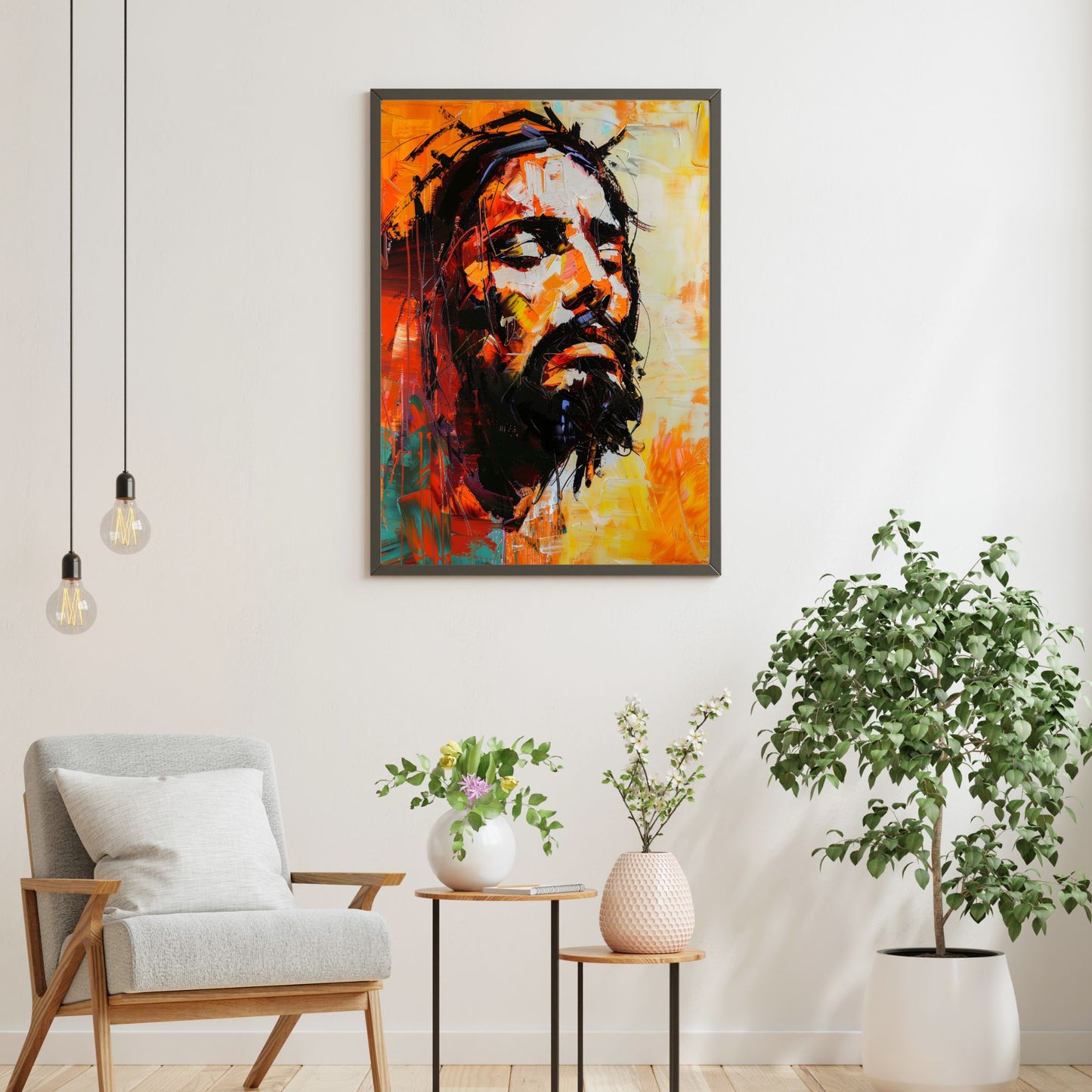 Christ's Passion In Orange | Midcentury Style | Fine Art Print