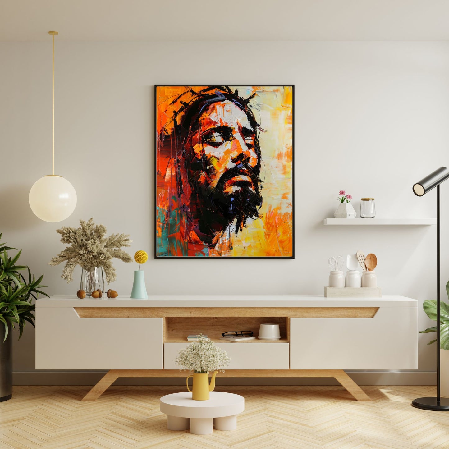 Christ's Passion In Orange | Midcentury Style | Fine Art Print