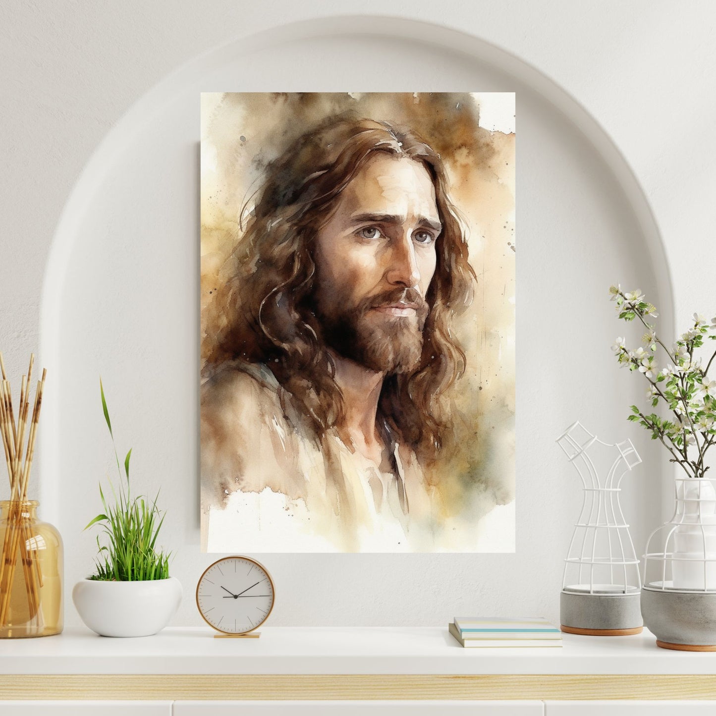 The Compassionate Christ | Watercolor Style | Fine Art Print