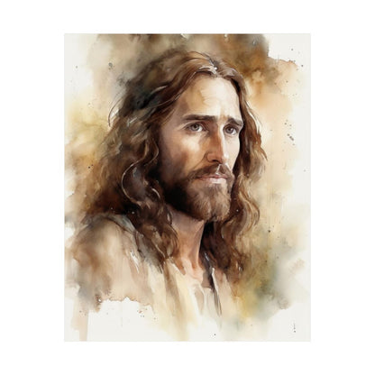 "The Compassionate Christ" – Watercolor-Style Christian Wall Art Print
