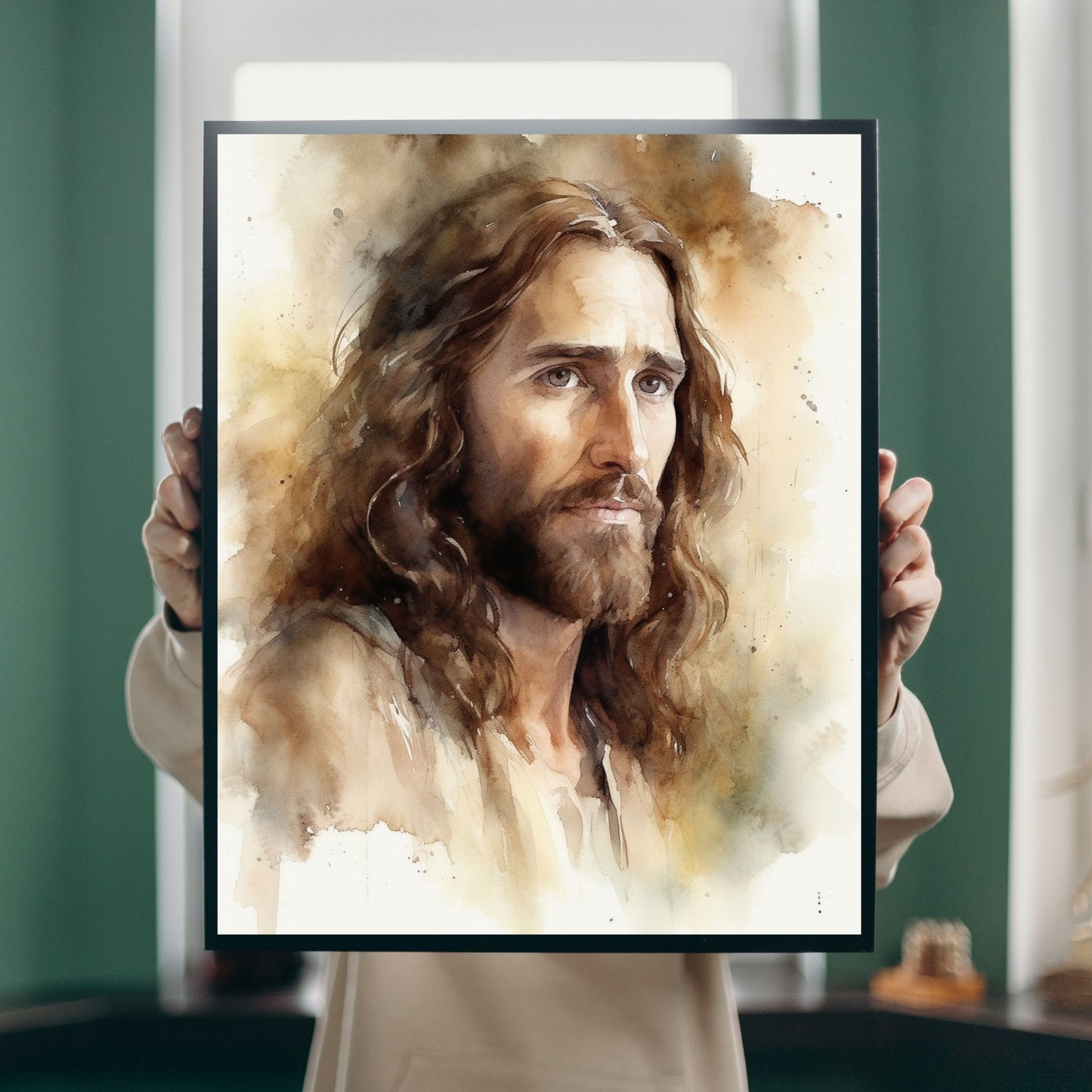 The Compassionate Christ | Watercolor Style | Fine Art Print