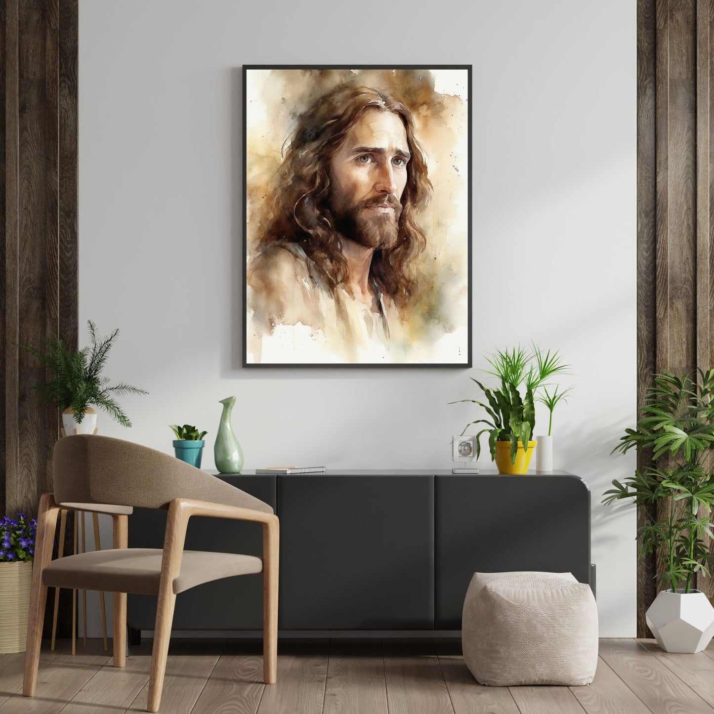 The Compassionate Christ | Watercolor Style | Fine Art Print