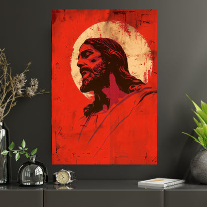 Crimson Christ | Minimalist Style | Fine Art Print