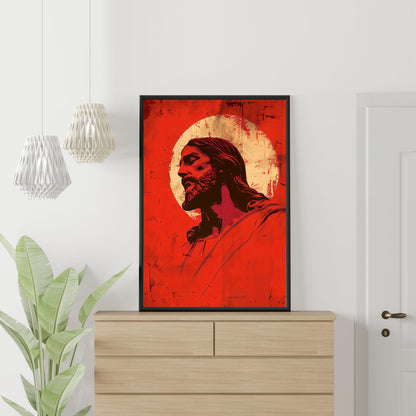 Crimson Christ | Minimalist Style | Fine Art Print