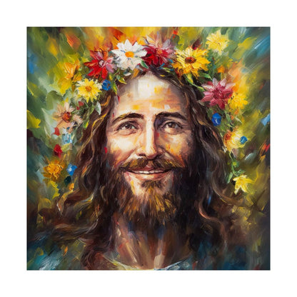 "Crown of Blossoms" – Boho Eclectic Christian Wall Art Print