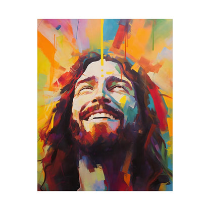 "Divine Joy!" - Colorful Boho-Style Christian Wall Art Print