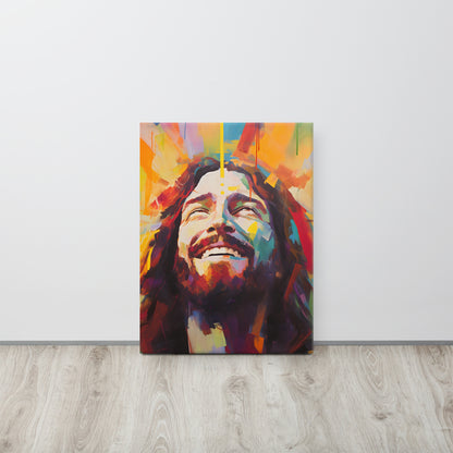 “Divine Joy” – Laughing Jesus Canvas Art Print