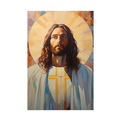 “Eternal Light” – Art Deco-Style Jesus Art Print