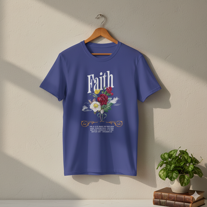 Ephesians 2:8 Bible Quote Floral Design T-Shirt
