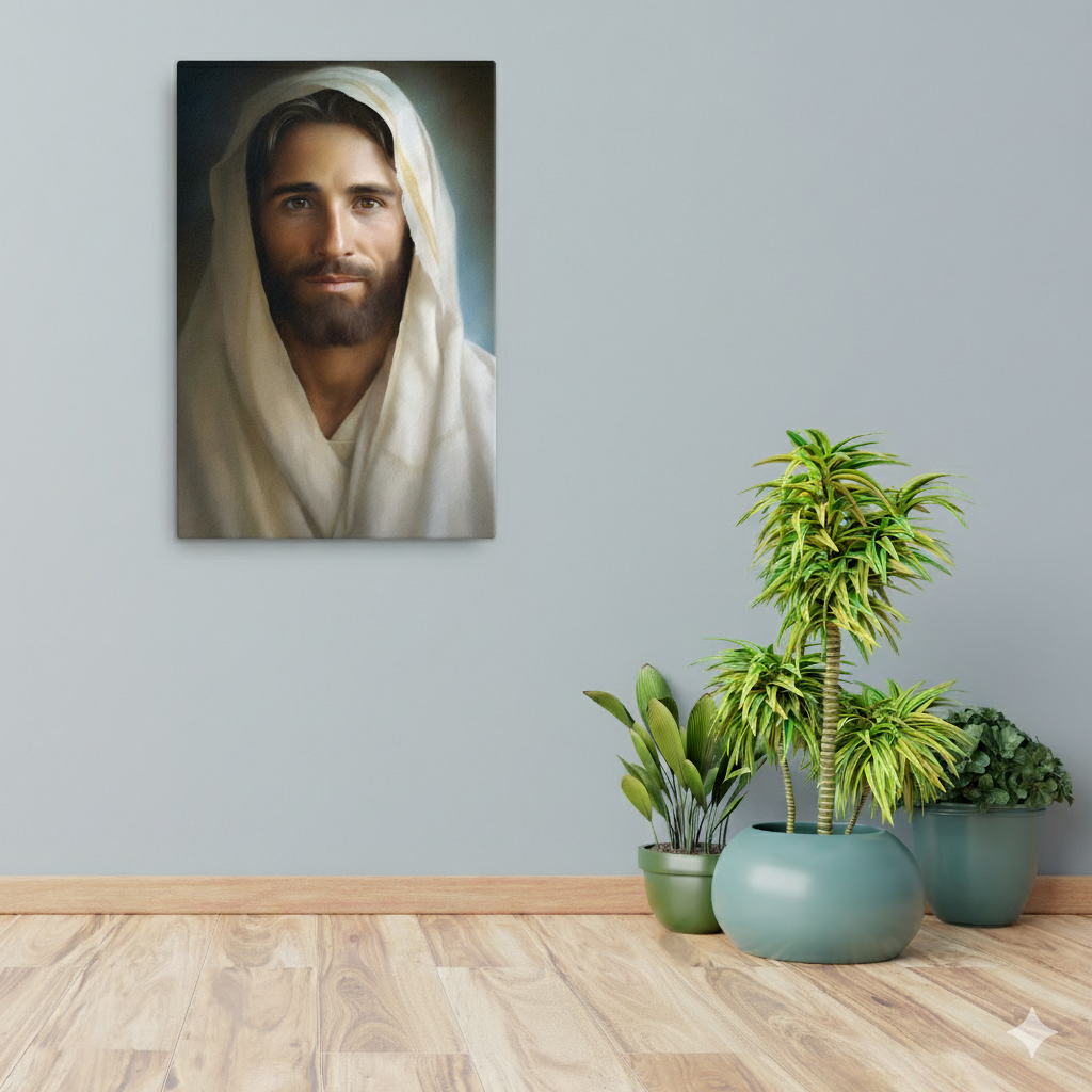 Portrait Of The Messiah Jesus | Comforting | Christian Canvas Wall Art