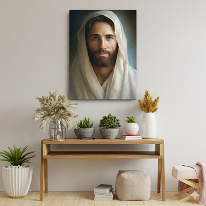 Portrait Of The Messiah Jesus | Comforting | Christian Canvas Wall Art