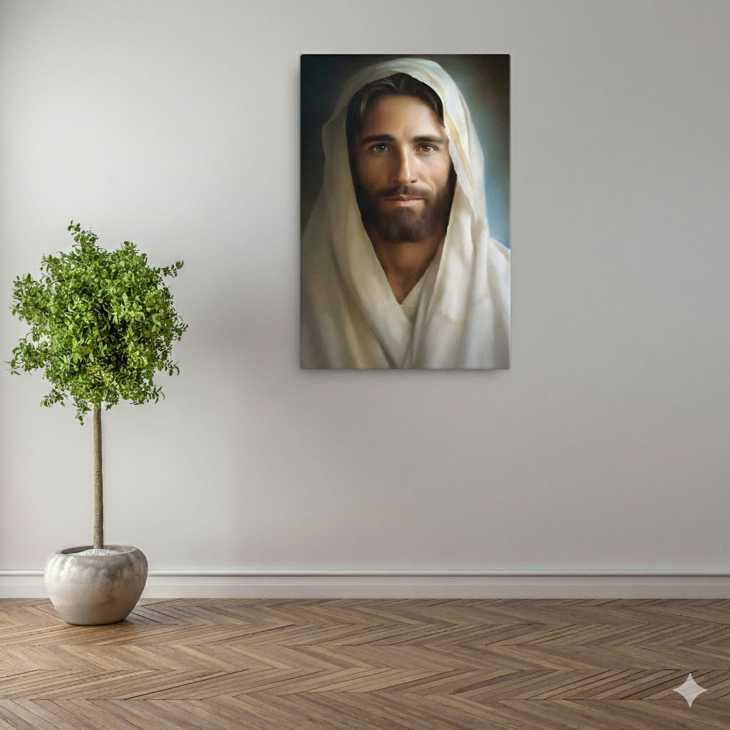 Portrait Of The Messiah Jesus | Comforting | Christian Canvas Wall Art