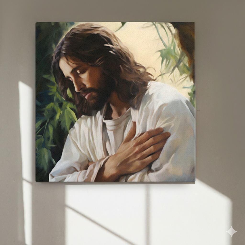Jesus In Gethsemane | Peaceful & Calming | Christian Canvas Wall Art
