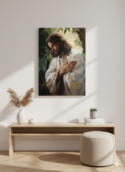 Jesus In Gethsemane | Peaceful & Calming | Christian Canvas Wall Art