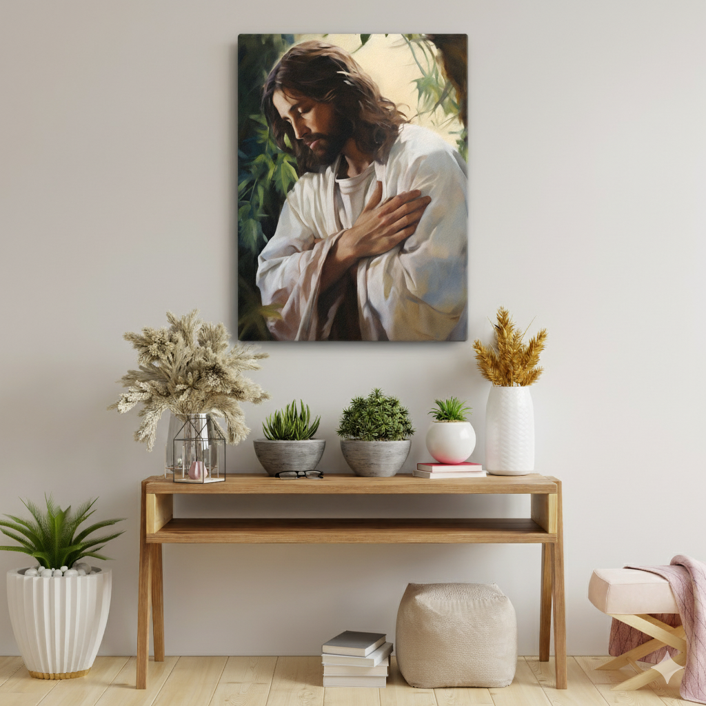 Jesus In Gethsemane | Peaceful & Calming | Christian Canvas Wall Art