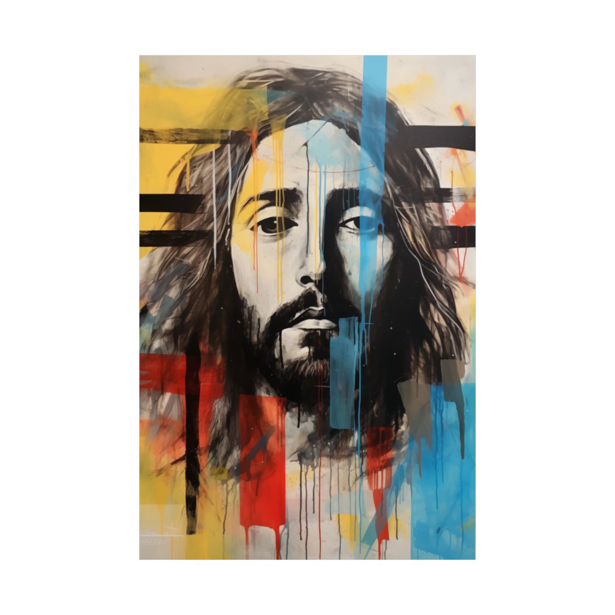 “God With Us” – Modern Christian Art Print