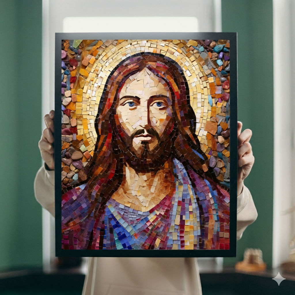 Jesus Christ Mosaic | Traditional Style | Fine Art Print