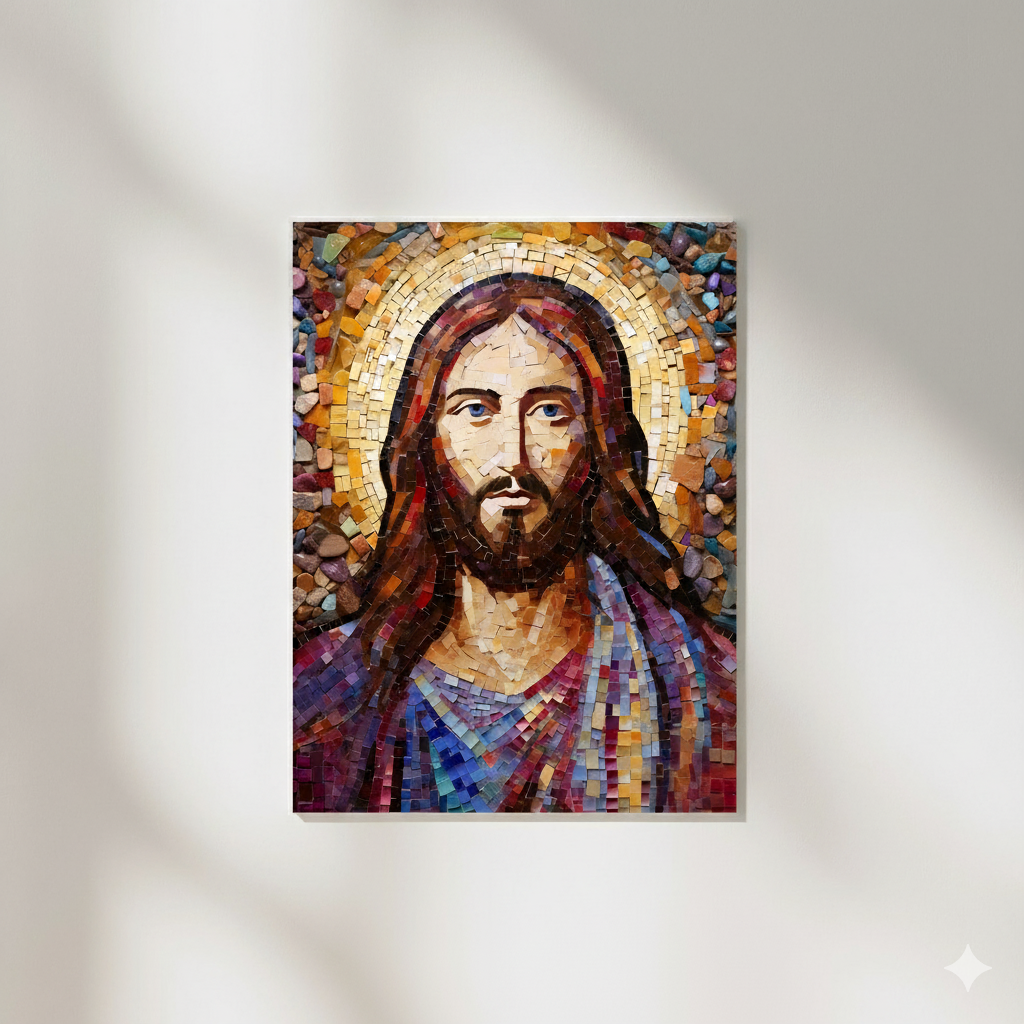 Jesus Christ Mosaic | Traditional Style | Fine Art Print